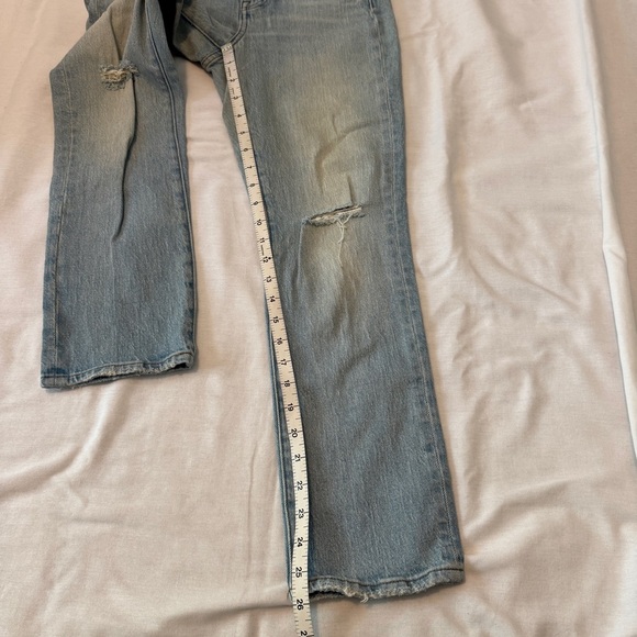 Madewell 23 High-Rise Slim Crop Boyfriend Jeans Dumas Light Wash Distressed - Picture 7 of 10